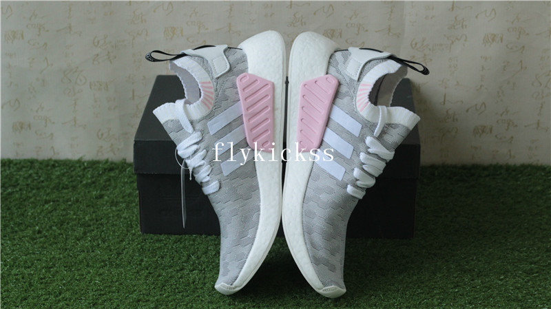 Adidas NMD R2 Primeknit Grey Pink BY9520 Real Boost